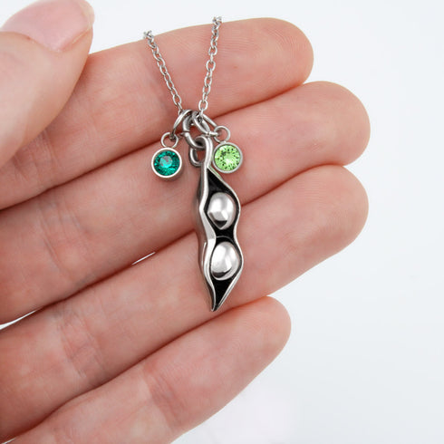 Thank you for being an amazing friend - peas in a pod necklace